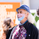 A man wearing a face mask